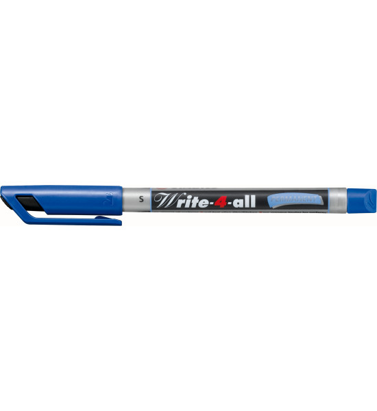 Marc. Permanente, Write-4-all, Punta Redonda, Superfine S, 0.4 mm, Azul, Unidad